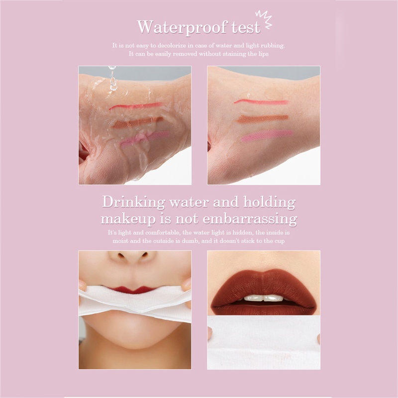 Set 12 Son Môi Bút Chì Màu Lì Chống Nhòe Dễ Mang Theo Dành Cho Nữ