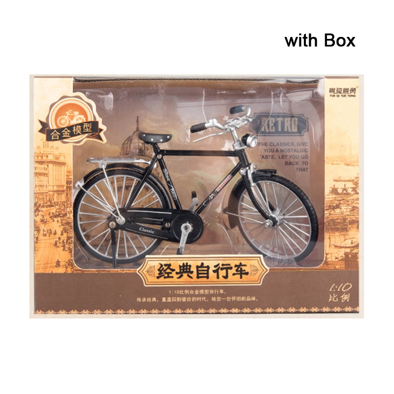 Mô Hình Xe Đạp Mini Bằng Hợp Kim Phong Cách Cổ Điển Tỉ Lệ 1/10