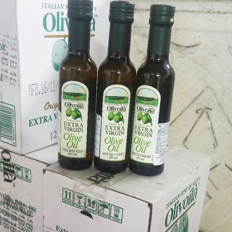 Dầu Olive Oil tự nhiên Extra Virgin chai 250ml ( Olivoilà )