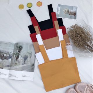 Áo croptop 2 dây bản to ( có mút ngực )