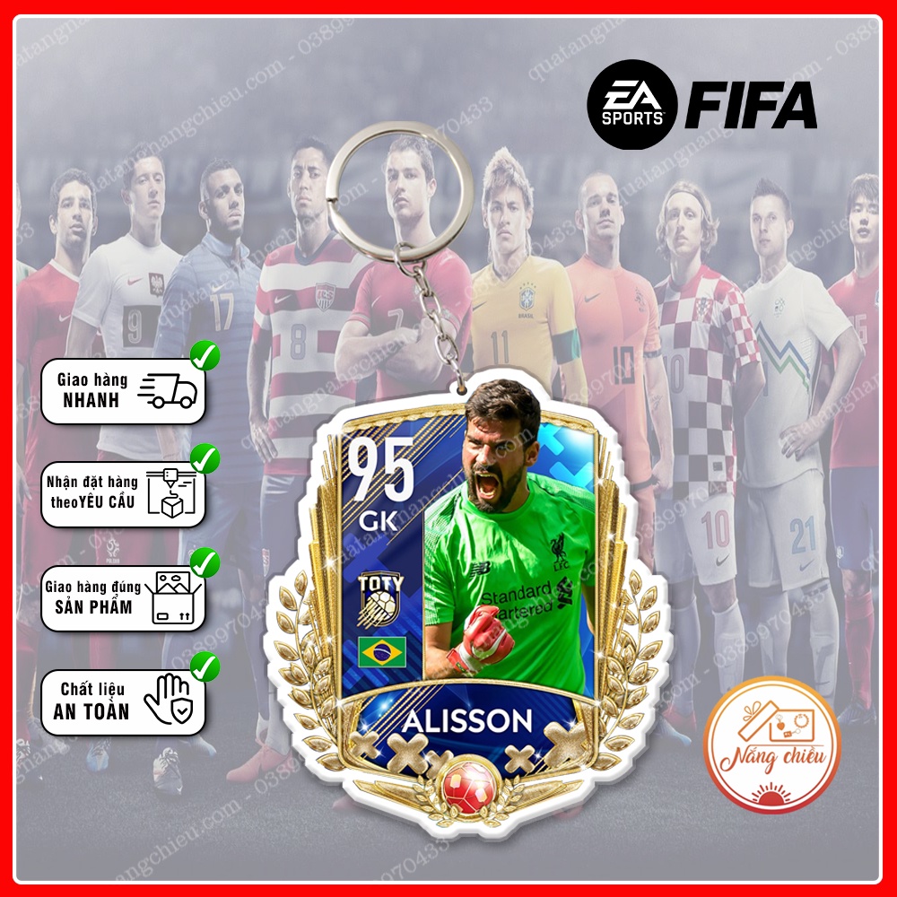 Móc Khóa Alisson, CLB bóng đá Barcelona ☘️MÓC KHÓA THẺ CẦU THỦ☘️