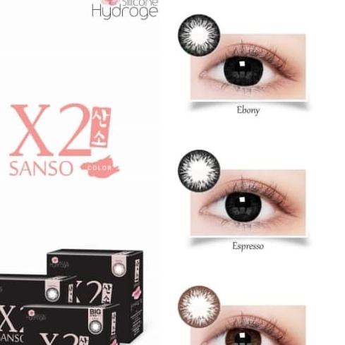 Kính Áp Tròng Sanso Màu Đen X2 14.5Mm