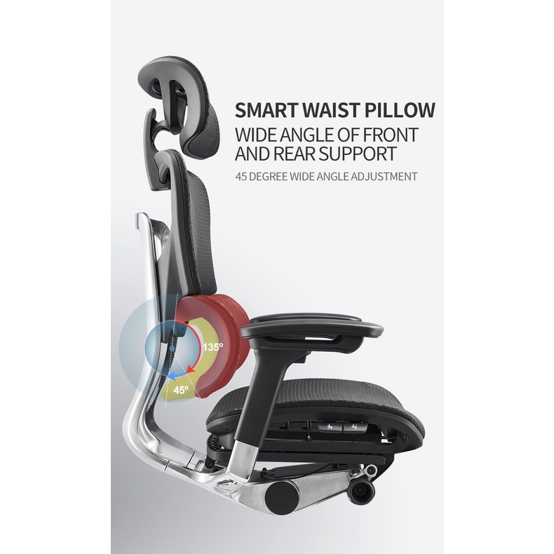 Ghế Công Thái Học Ergonomic Ergoup Fly Pro Xám
