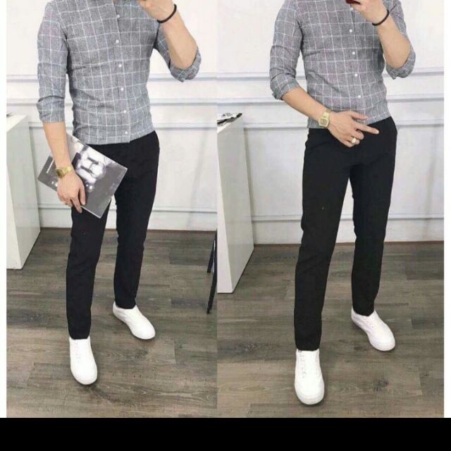 (Annhthu) Áo sơ mi caro nam
