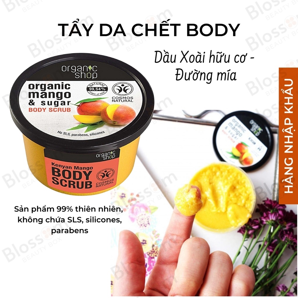 Tẩy da chết cà phê Nga body Organic Shop 250ML