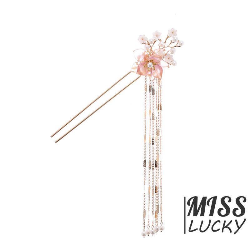 Trâm Cài Tóc Hình Hoa Đính Ngọc Trai Giả Thanh Lịch Cho Nữ