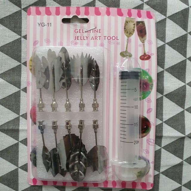 Bộ 10 kim làm rau câu 3D + tặng kèm 1 ống bơm