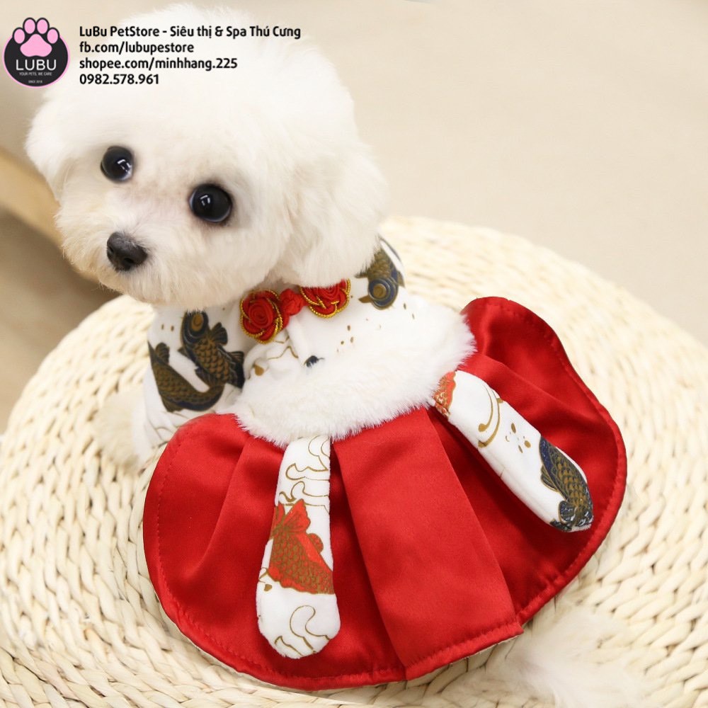 [Mã 252FMCGSALE giảm 8% tối đa 100k đơn 500K] Váy Hanbok đáng yêu cho thú cưng