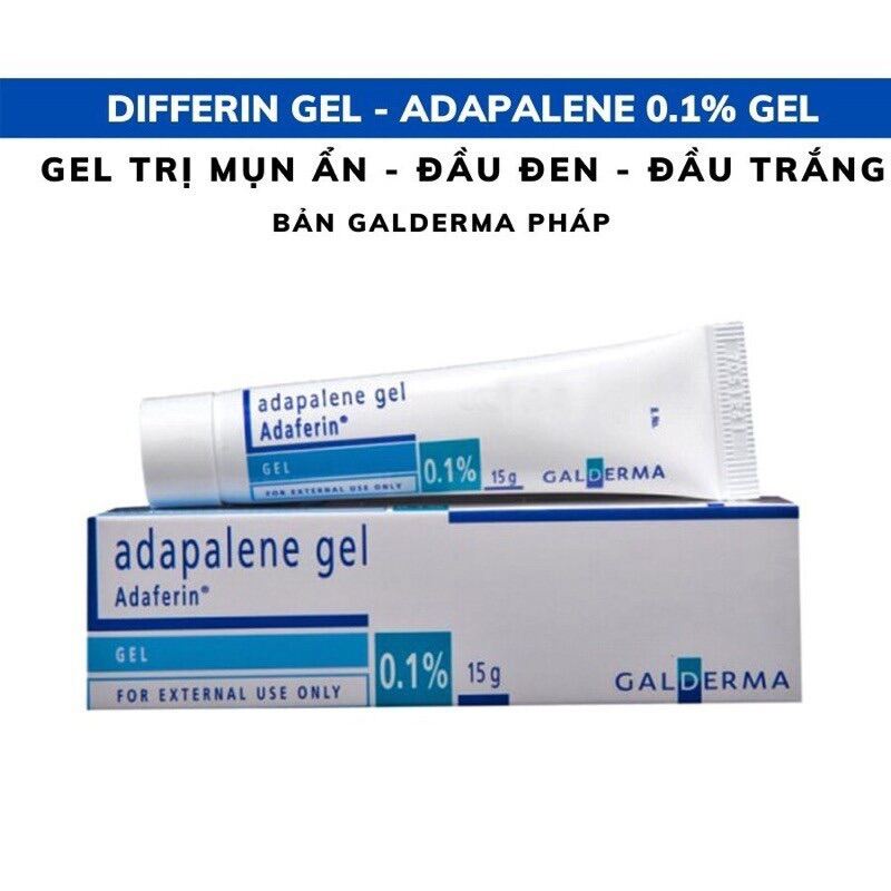 Kem Adapalene Gel 0.1 Adaferin Chính Hãng giúp giảm mụn ẩn mụn trứng cá mụn đầu đen hiệu quả 15g - YUPA.STORE