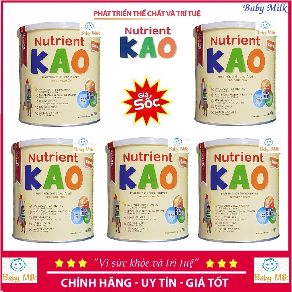 Combo 5 lon sữa Nutrient KAO (700g)