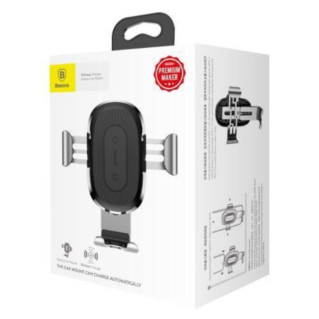 Giá đỡ kiêm đế sạc không dây ô tô Baseus LV117 trên oto xe hơi cực kì chắc chắn