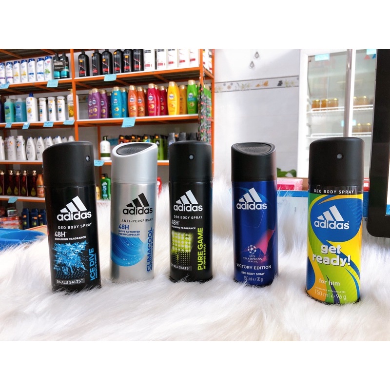 XỊT KHỬ MÙI TOÀN THÂN NAM ADIDAS DEO BODY SPRAY 24H 150ML PHÁP