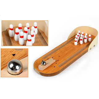 Bộ đồ chơi bowling bằng gỗ mini