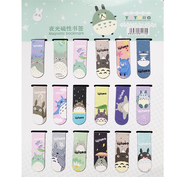 Bookmark Nam Châm Đánh Dấu Sách - Totoro Ánh Kim (1 Cái - Mẫu Ngẫu Nhiên)