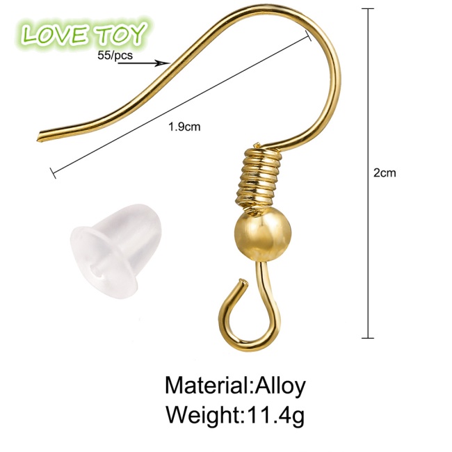 Set 200 Móc Làm Bông Tai Handmade Diy Trong Suốt