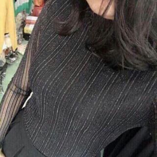 Áo len nhũ sọc 3p