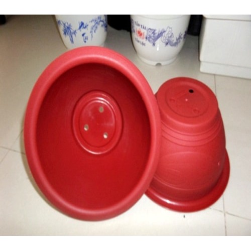 Chậu nhựa tròn T48 đỏ KT46*22cm trồng đào quất, hoa hồng