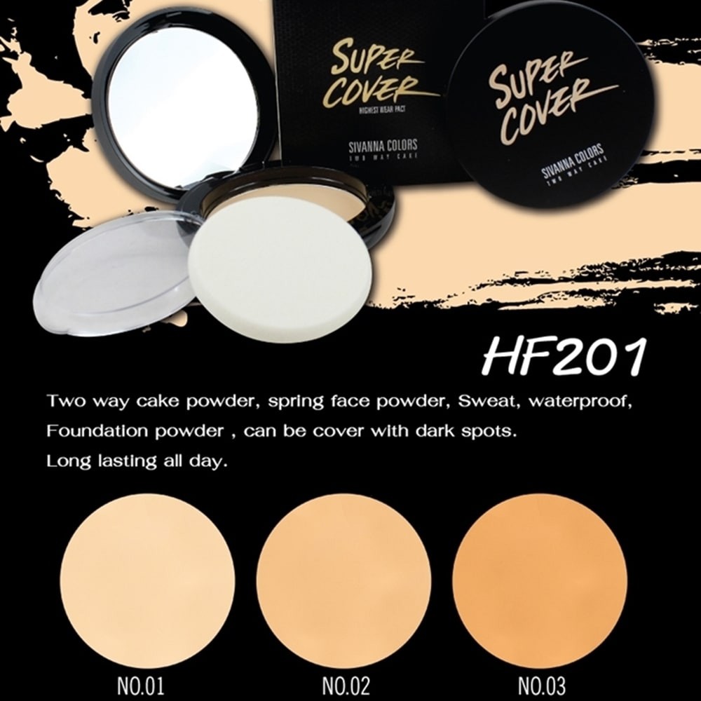 [NHẬP KHẨU THÁI LAN] Phấn Phủ Kiềm Dầu Sivanna Che Phủ Cao Tông Sáng Pro Matte Silky Compact HF2008 No.01