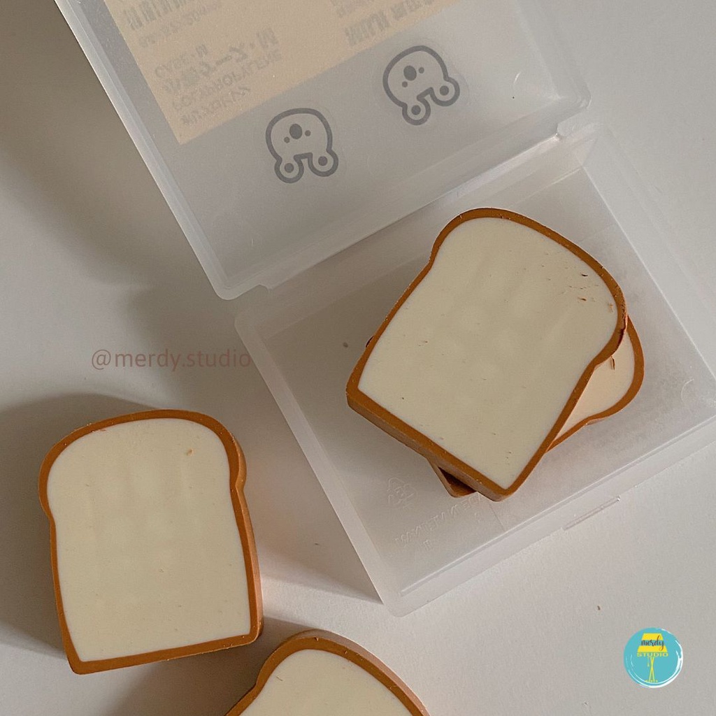 Túi 4 cục gôm tẩy hình bánh mì nướng cute