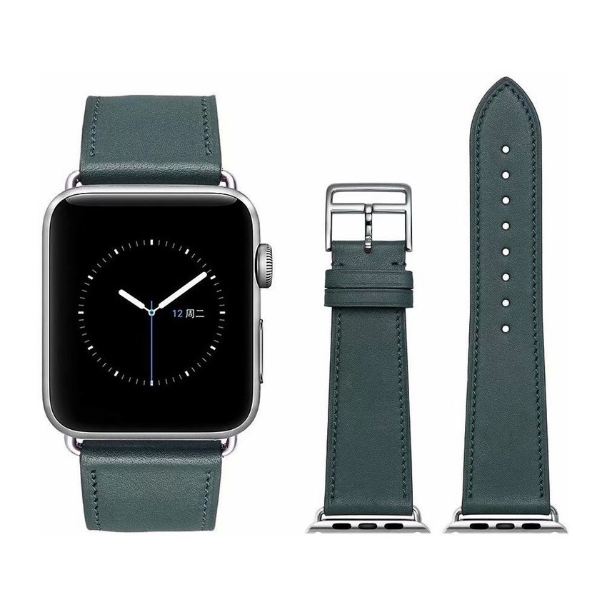 Genuine Leather Loop Strap For Apple Watch Band SE 6 5 4 3 2 1 Band For iwatch 44mm 40mm 42mm 38mm