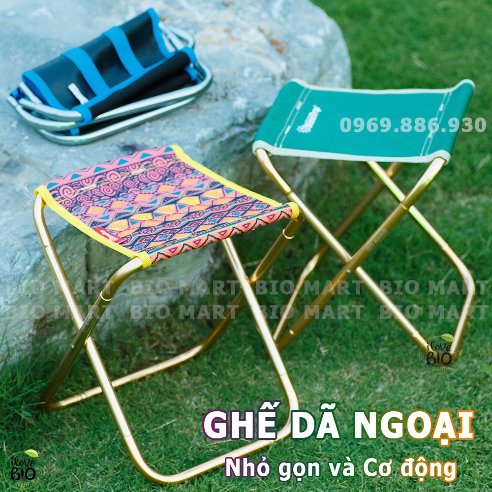Ghế Xếp Du Lịch Dã Ngoại Cao Cấp - Ghế Gấp Gọn Mini Chất Liệu Hợp Kim Nhôm Siêu Nhẹ - P009