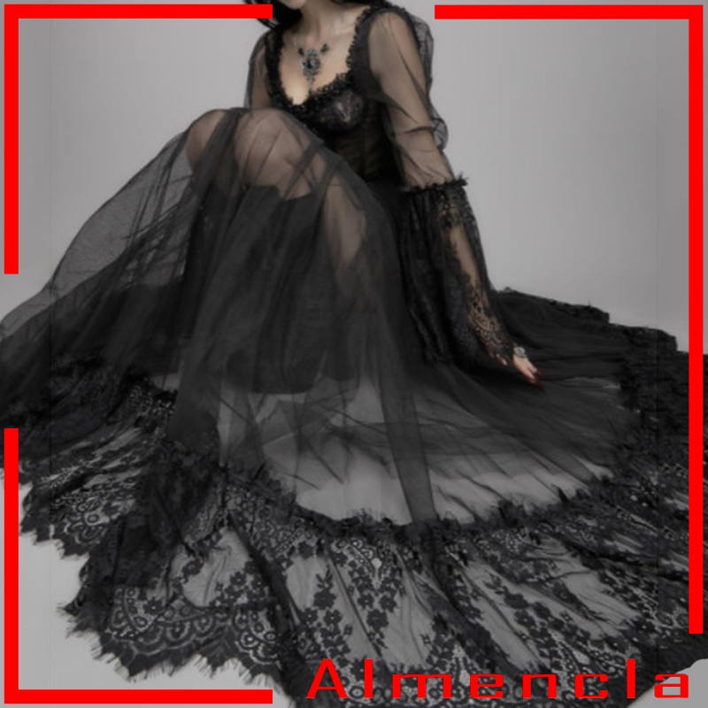 Đầm dài tay ống loe phối ren xuyên thấu gợi cảm cho nữ
 | BigBuy360 - bigbuy360.vn