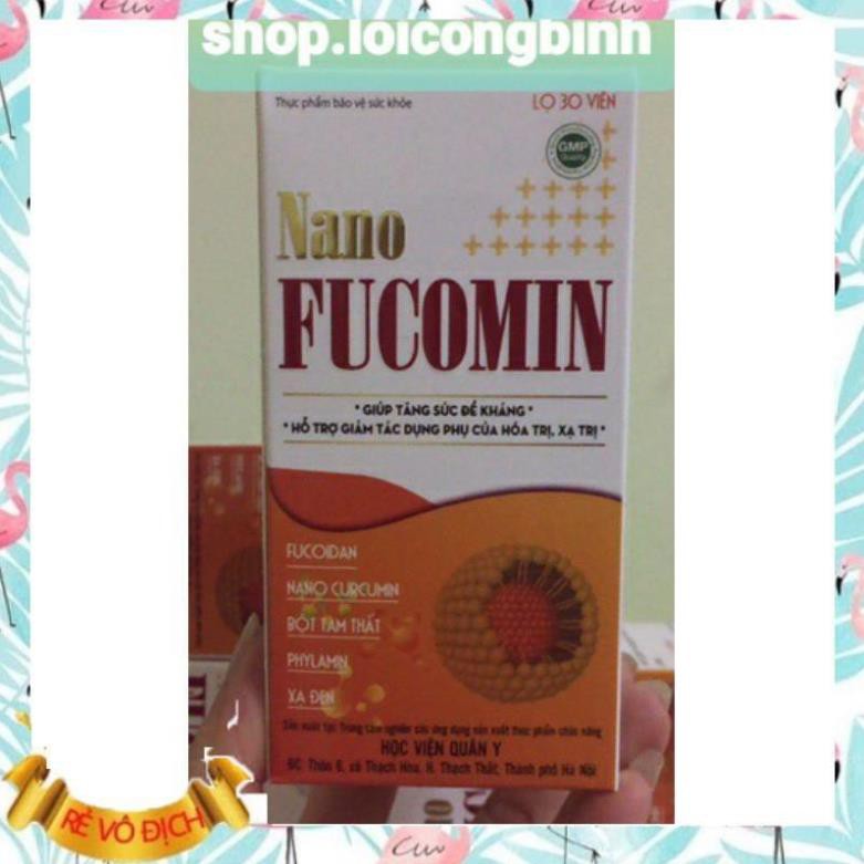 NANO FUCOMIN Học Viện Quân Y gồm Fucoidan, Nano Curcumin, Bột Tam Thất, Cao Xạ Đen Hỗ Trợ Điều Trị Ung Thư hạn tới 2023