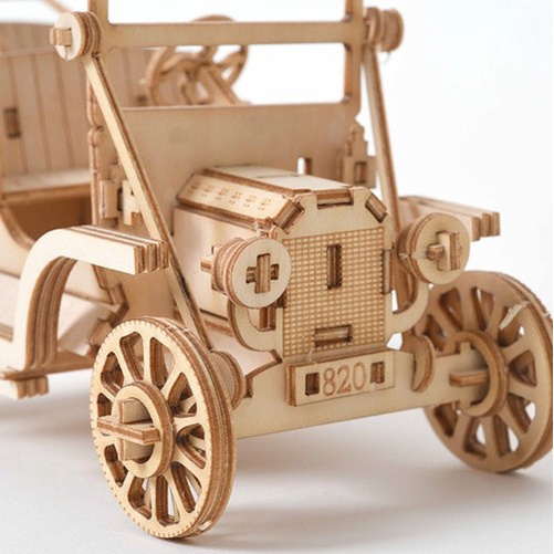 Đồ chơi xếp hình trẻ em, trò chơi lắp ráp, mô hình lắp ghép trang trí bằng gỗ 3D Xe hơi