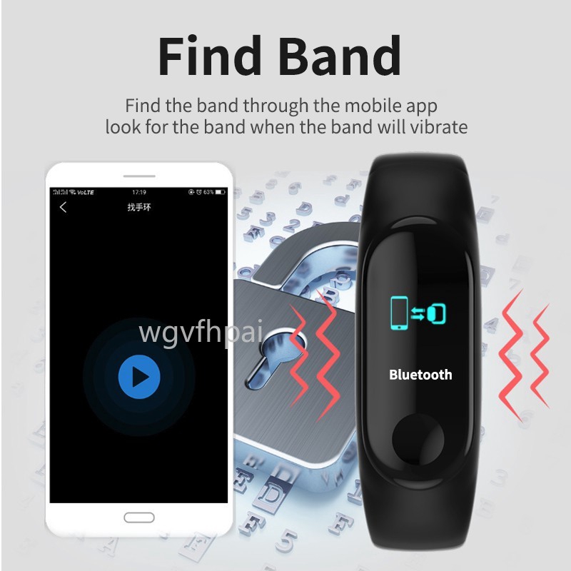 M3 Smart Bracelet Band M3 Waterproof IP67 Bluetooth connection