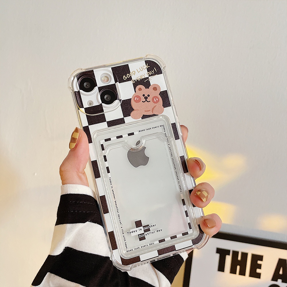 Ốp điện thoại tpu hình gấu dễ thương cho IPhone 13 12 11 Pro Max XR 8 7 Plus | BigBuy360 - bigbuy360.vn