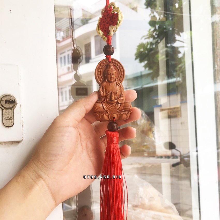 Dây Treo Tượng Phật Quan Âm Trên Xe Ô Tô Bằng Gỗ Giá Rẻ