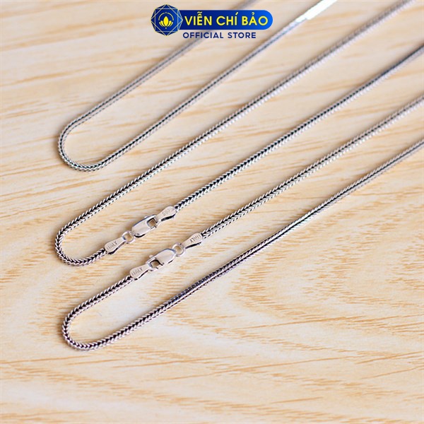Dây chuyền bạc nam nữ 45cm chất liệu bạc Thái thương hiệu Viễn Chí Bảo D000181