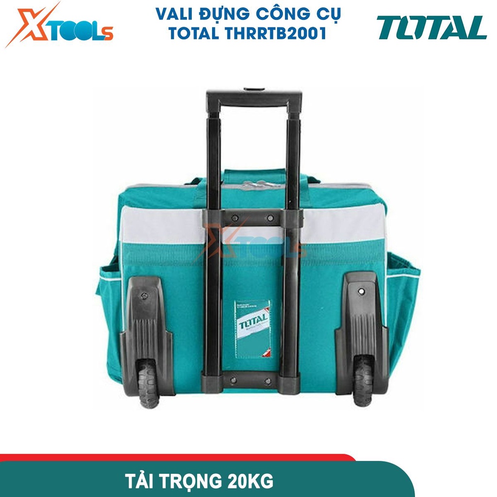Túi đựng dụng cụ TOTAL THRRTB2001, túi bên ngoài và nhiều túi bên trong, với tay kéo kính thiên văn -CHÍNH HÃNG-XTOOLS