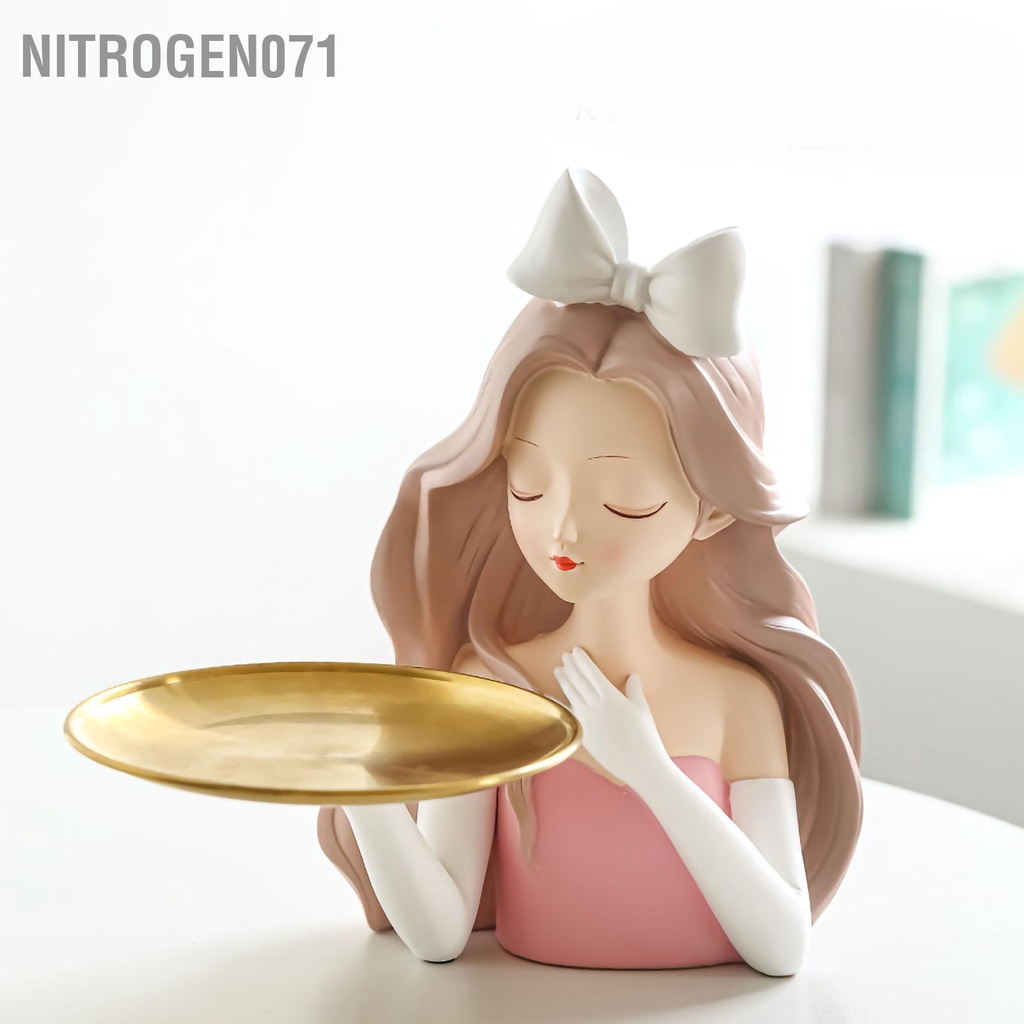 Nitrogen071 Lối vào Lưu trữ Trang trí Cô gái Tác phẩm Điêu khắc Hiên Khay trang cho Phòng ngủ Nghiên cứu Sinh hoạt