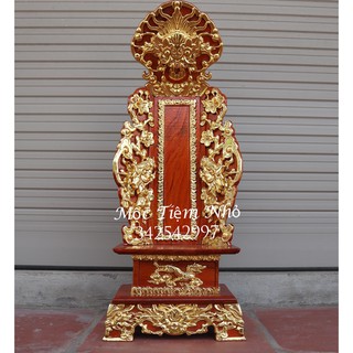 Bài vị thờ cúng gia tiên gỗ gõ cao 61cm ngang 25 sâu 15cm