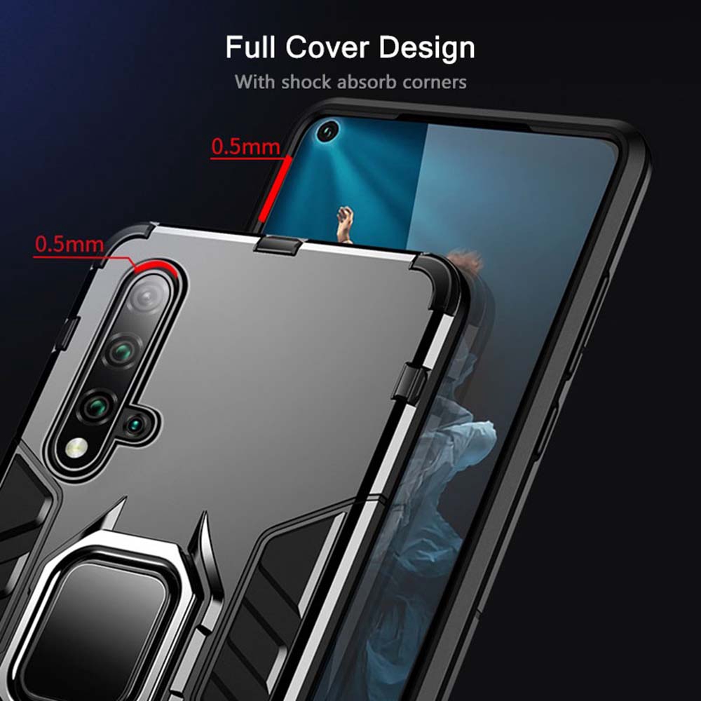 Ốp điện thoại 2 lớp TPU+PC chống sốc tích hợp giá nhẫn cho Huawei Nova 8 7 Pro 8 7 SE 7i 6SE 5T 5 5Pro 4 4e 3i 3 3e
