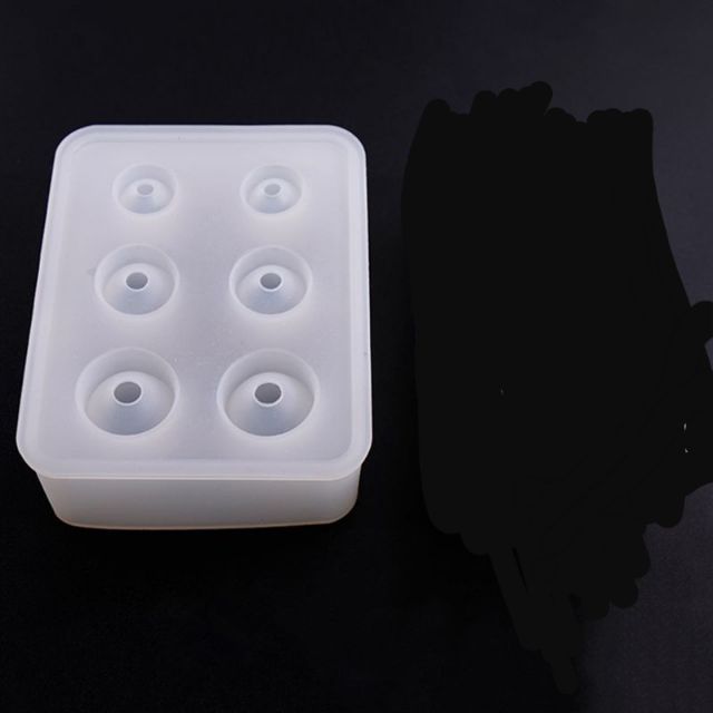 Khuôn silicone làm trang sức hình trứng 6 lỗ.