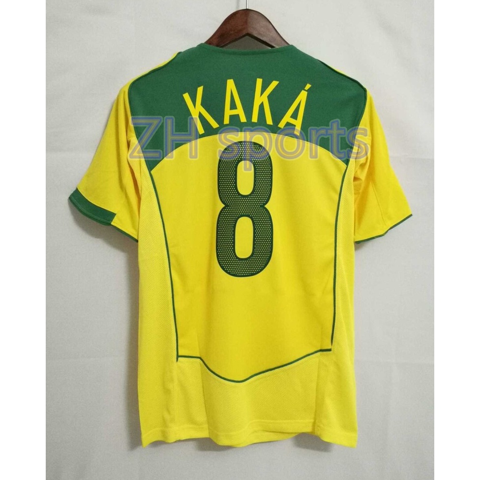 Áo Thun Bóng Đá Số 04 Brazil Số 8 RONALDO 9 RONALDO 10 2004