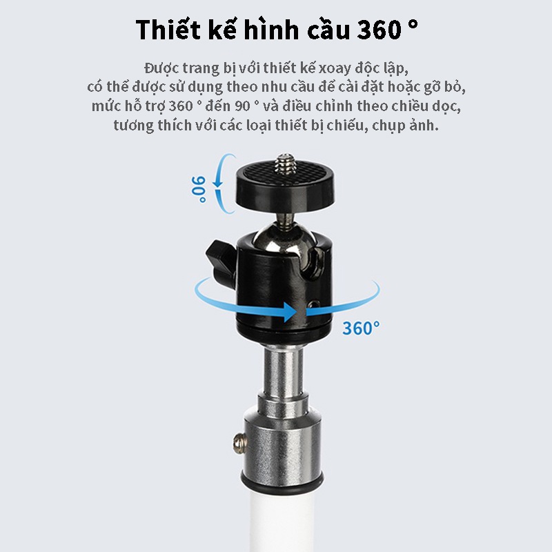 Chân máy chiếu QIAOLET đa năng có thể điều chỉnh từ 30 - 170cm Xoay 360° Chịu tải máy đến 3kg.
