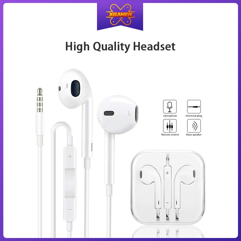 XGamer Universal 3.5MM Audio Port On-ear Quality Headphones Built-in Microphone HD Stereo Sound Noise Cancelling Earbuds Earphones