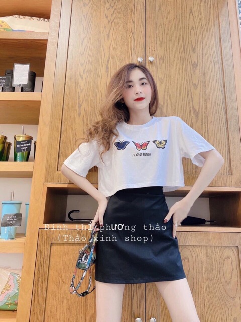 ÁO CROPTOP HÌNH BƯỚM