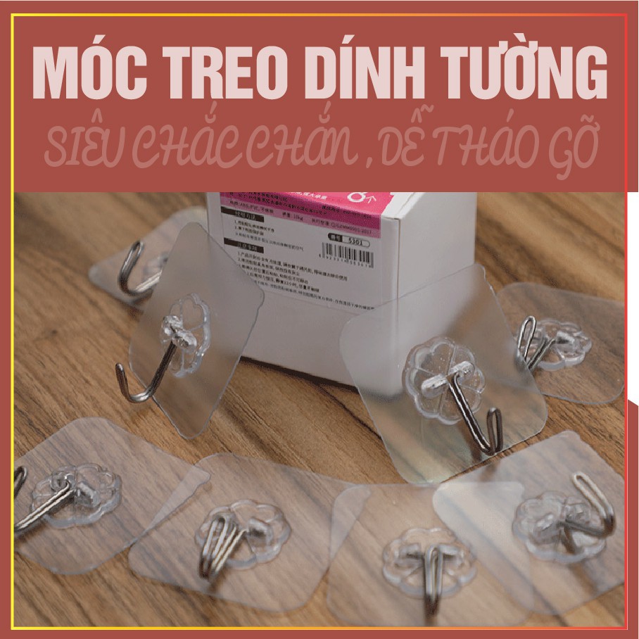 Combo bộ 20 cái Móc treo dán tường đa năng chịu lực siêu chắc siêu bền dính chịu lực tốt treo ba lo túi xách đồ dùng gia