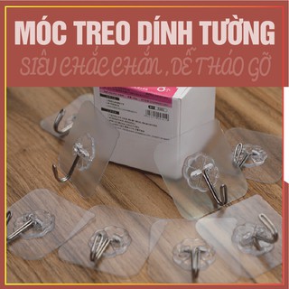 Combo bộ 20 cái Móc treo dán tường đa năng chịu lực siêu chắc siêu bền dính chịu lực tốt treo ba lo túi xách đồ dùng gia