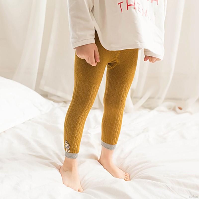 Quần Legging Co Giãn Giữ Ấm Thời Trang Cho Bé Gái Từ 1 - 4 Tuổi