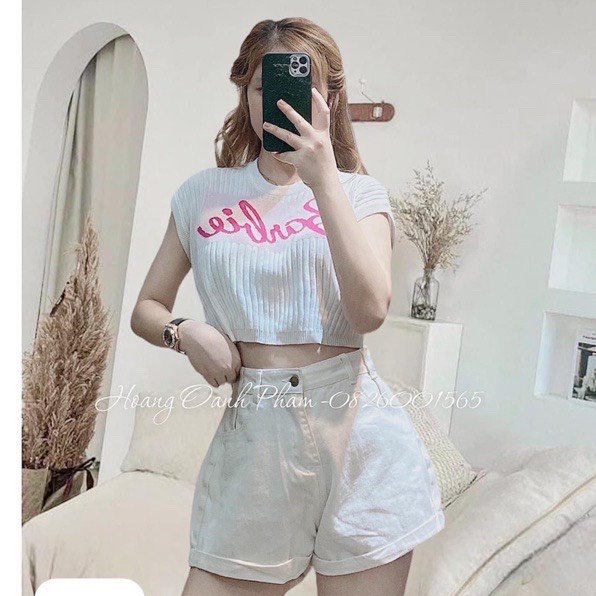Áo croptop cách dơi babie vải tăm cao cấp Shynstores