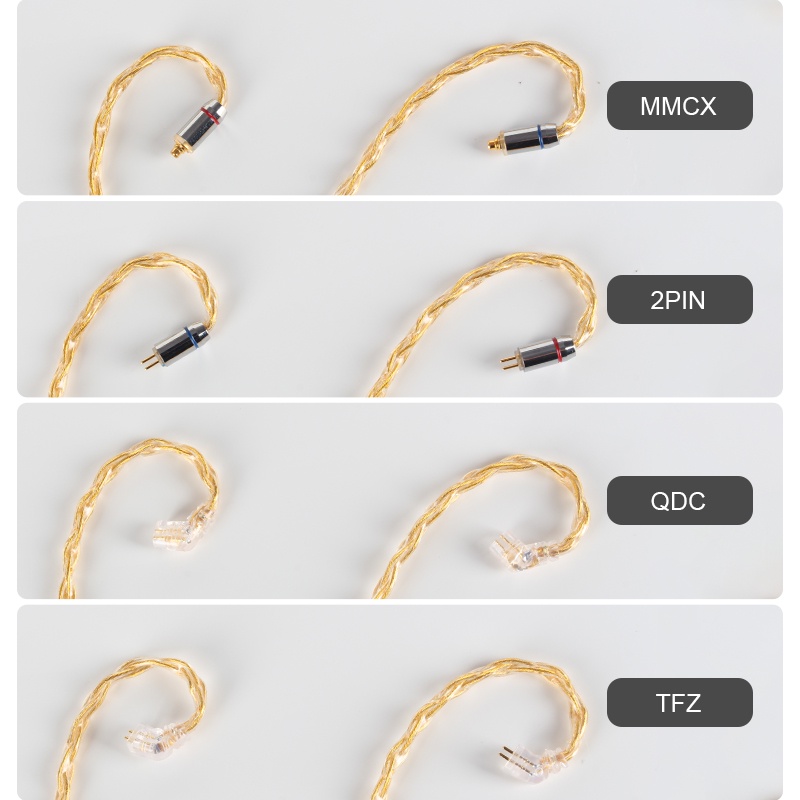 Dây Cáp Tai Nghe XINHS 8 Core 5N 3.5mm MMCX/2pin/QDC TFZ Chất Lượng Cao