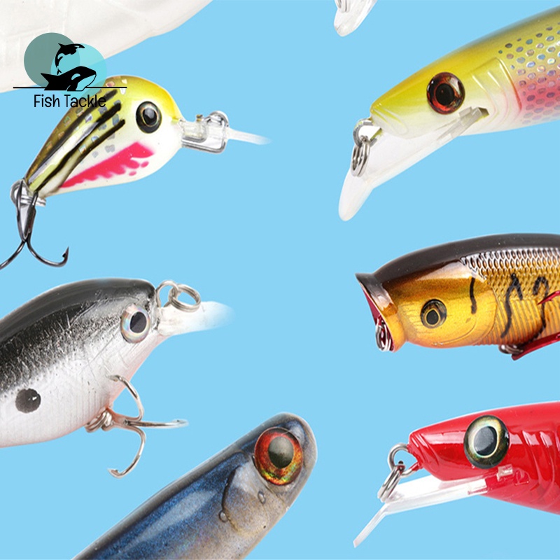 Set 72 Mắt Cá 3D 6mm 8mm 10mm Chất Lượng Cao