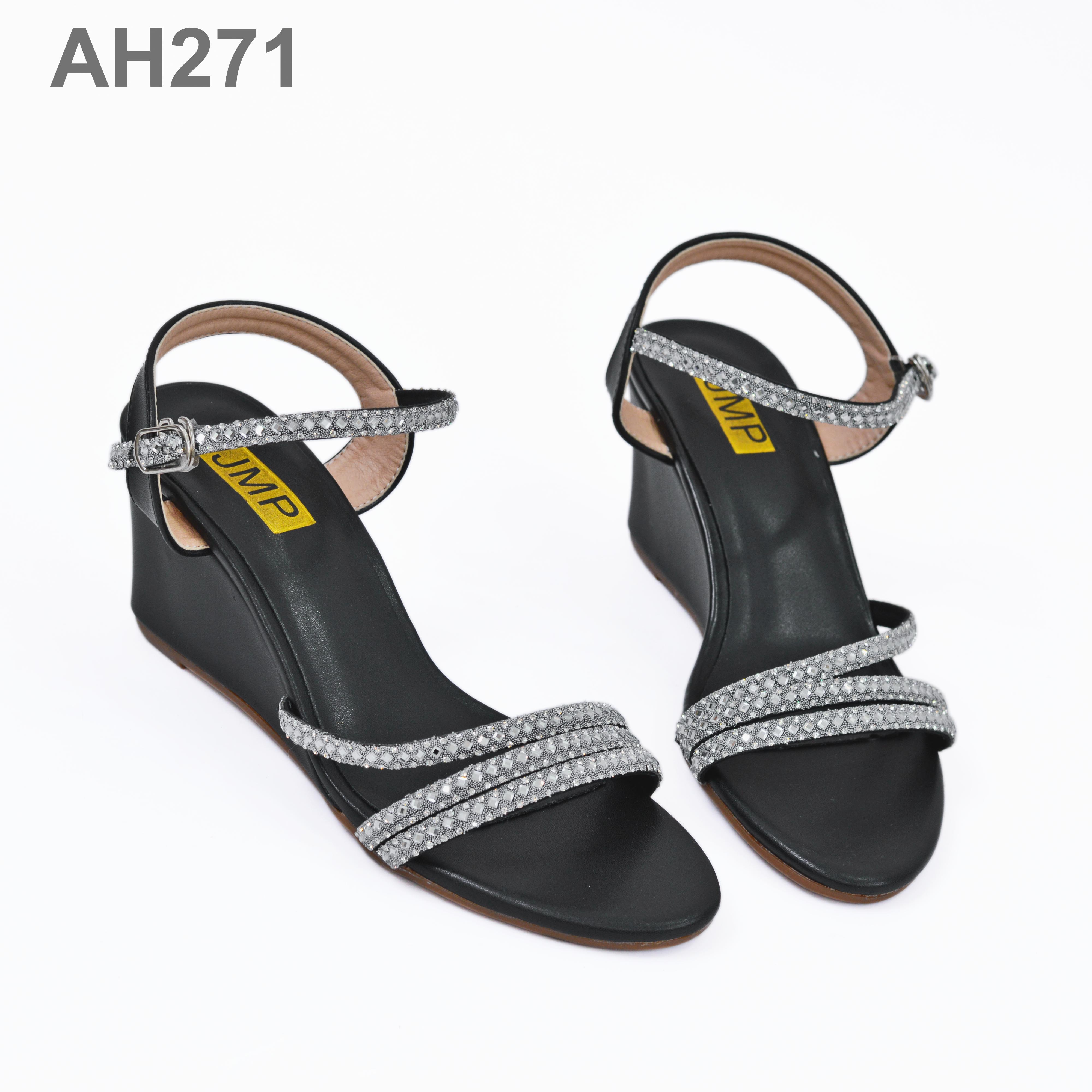 Giày Sandal Nữ Đế Xuồng Quai Đính Hạt Xinh Xắn Cao 7Cm - JMP - Đế Cao Su Chống Trượt - AH271