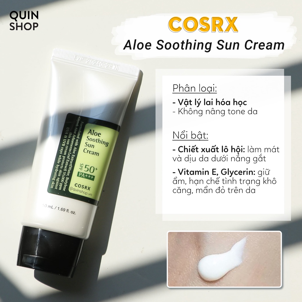 Kem Chống Nắng Chiết Xuất Lô Hội Cosrx Aloe Soothing Sun Cream