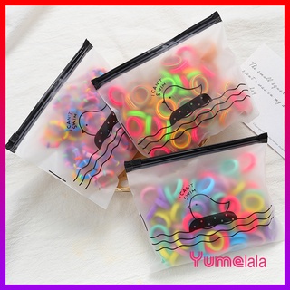 Set cột tóc 100 cái mini màu trơn